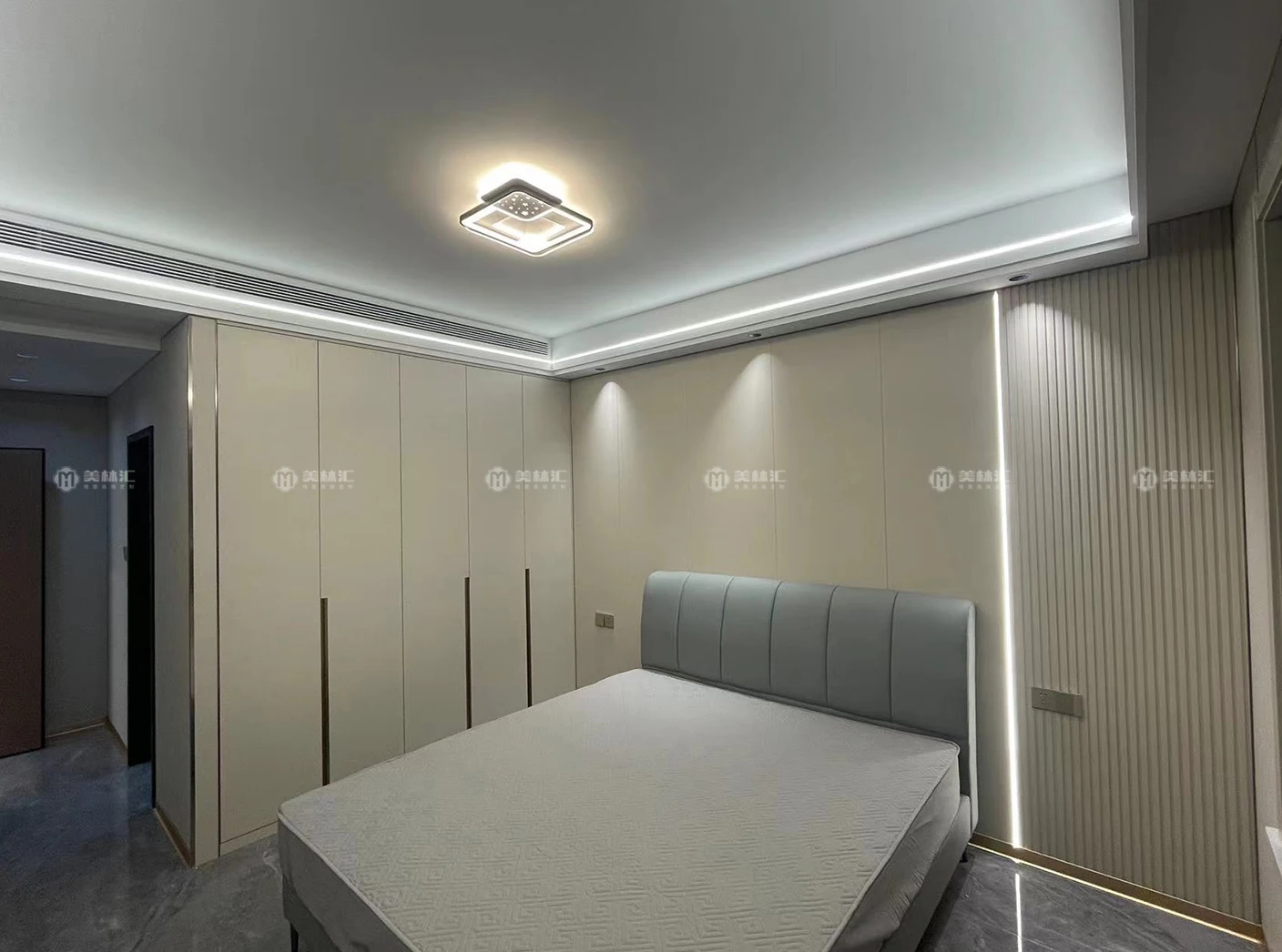 Natural wood grain light yellow brown style interior decoration wall claading pvc film 3d fluted wall panel