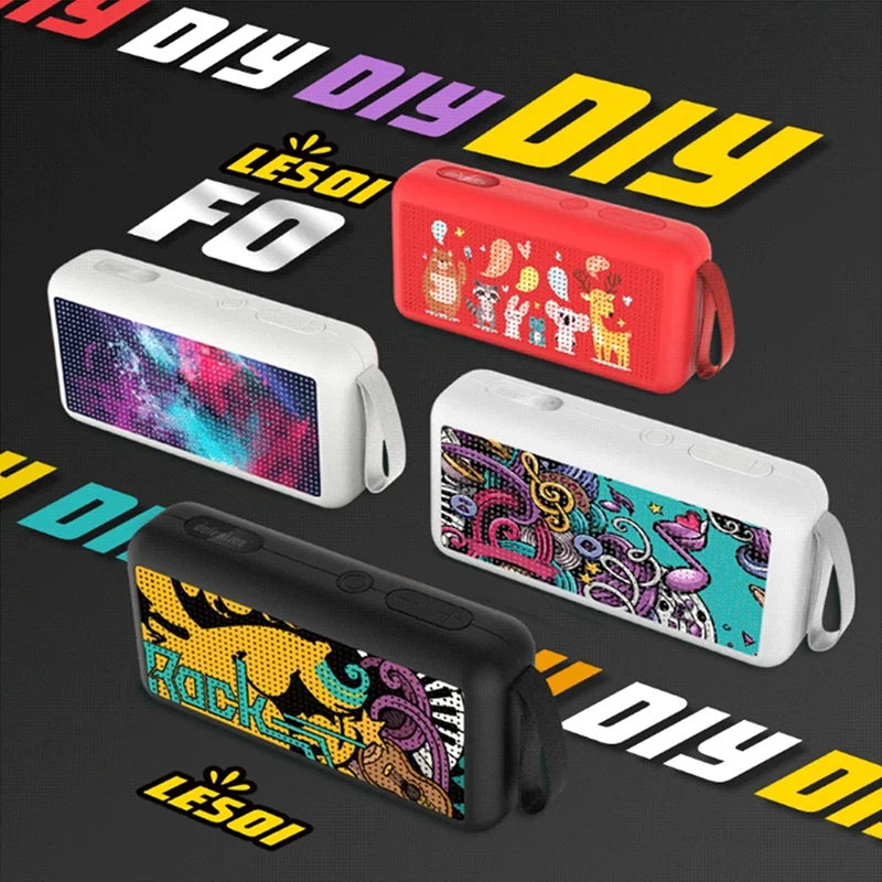 2021 New Portable Speaker Wireless Column Mini Speaker Handsfree BT5.0 Outdoor Column Sound box with TF Card FM