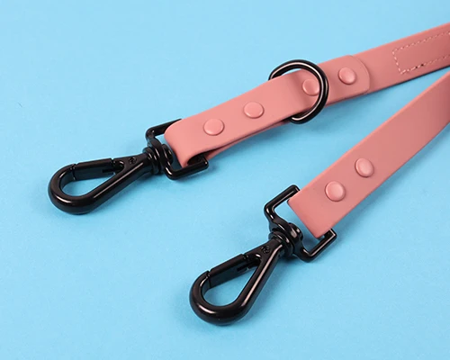 Factory Double Hook Dog Leash Adjustable Pvc Silicone Luxury Custom Color Hands Free Dog Leash