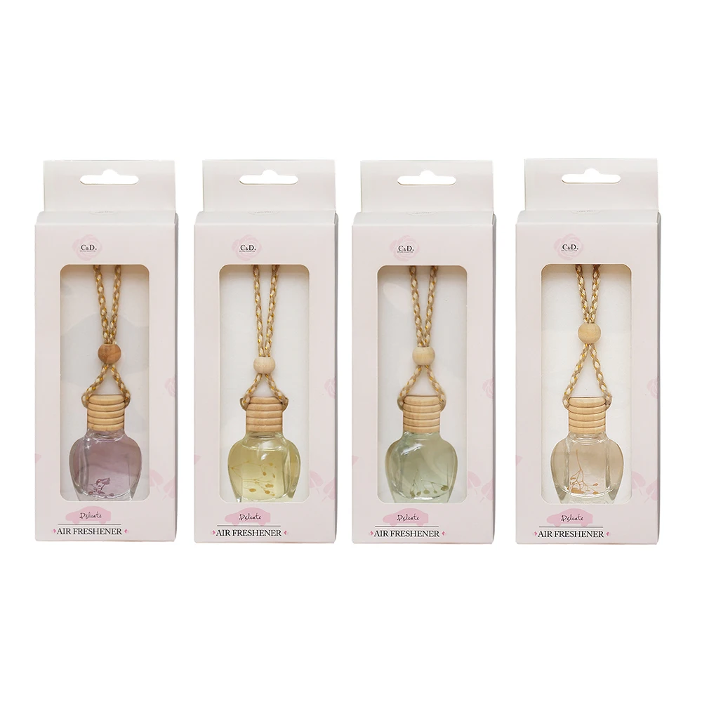 Cap Hanging Air Freshener Car Perfume Diffuser C&D Shape Silver Keeping Air Fresh Liquid 72pcs/box 7*4.5*16.5cm 5000A 0.07 10ML