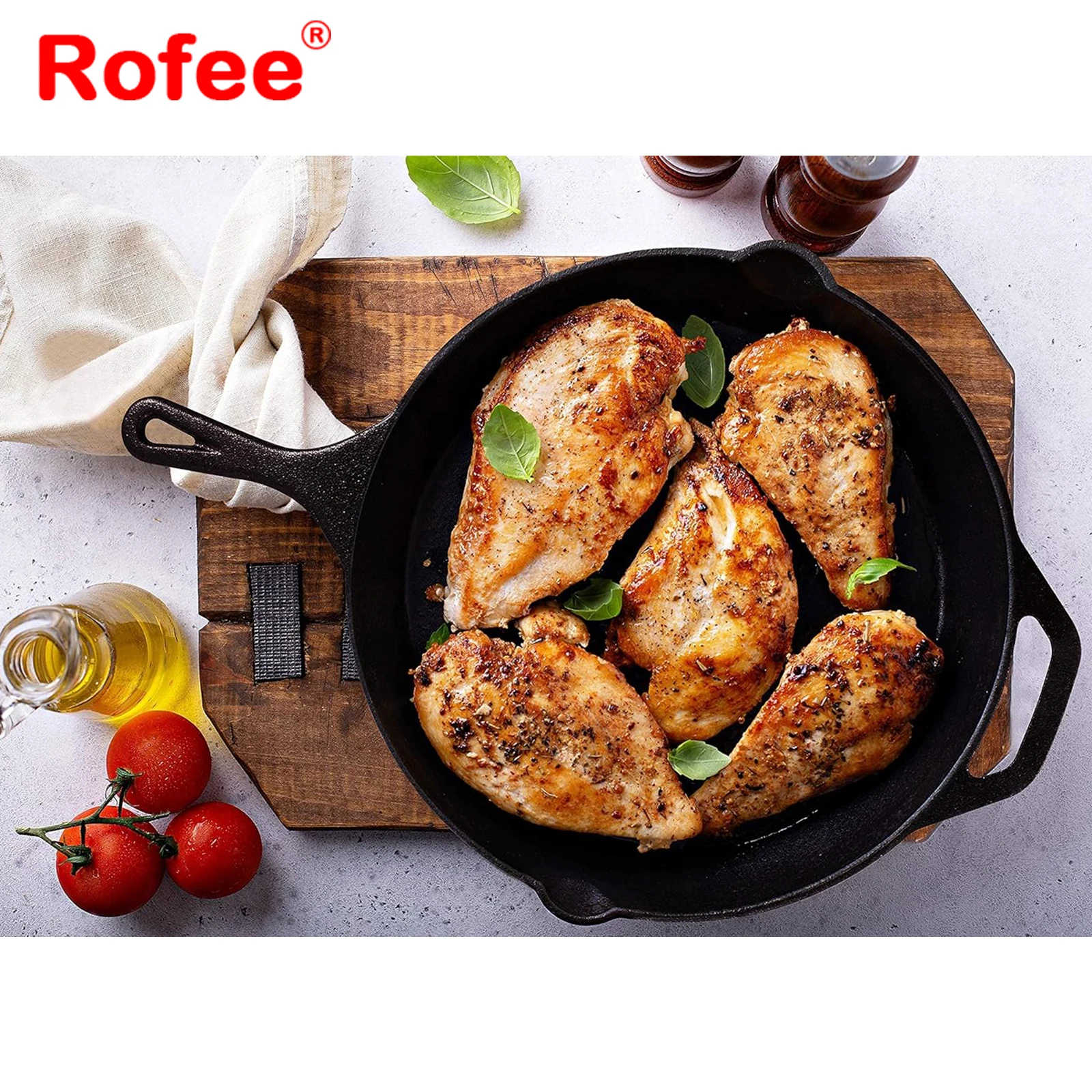 Pre-seasoned Non-stick Fry Pan Cast Iron Deep Frying Pan Skillet Pans With Handle