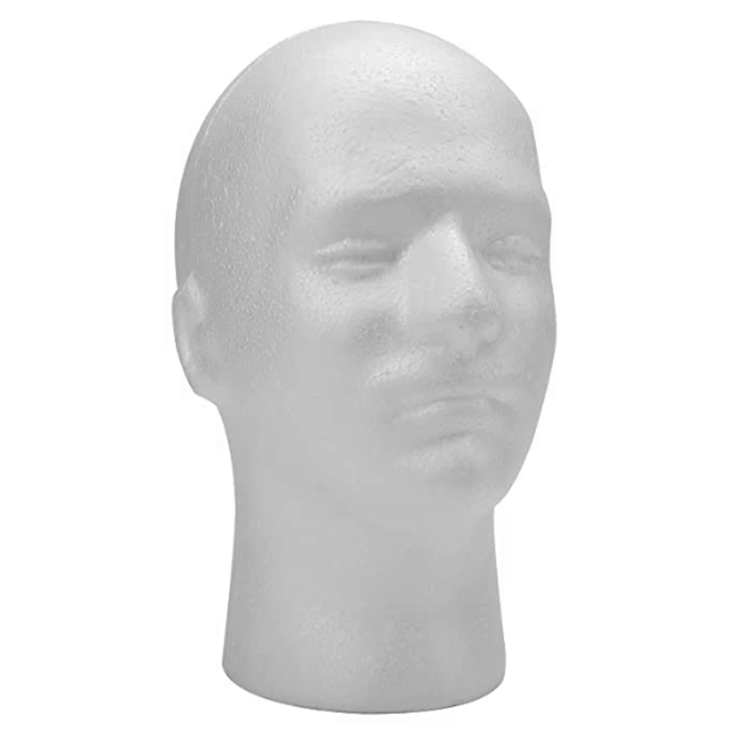 Man Foam Head Model Men Mannequin Head Male Styrofoam Head With Stand For Wig  Hat Display