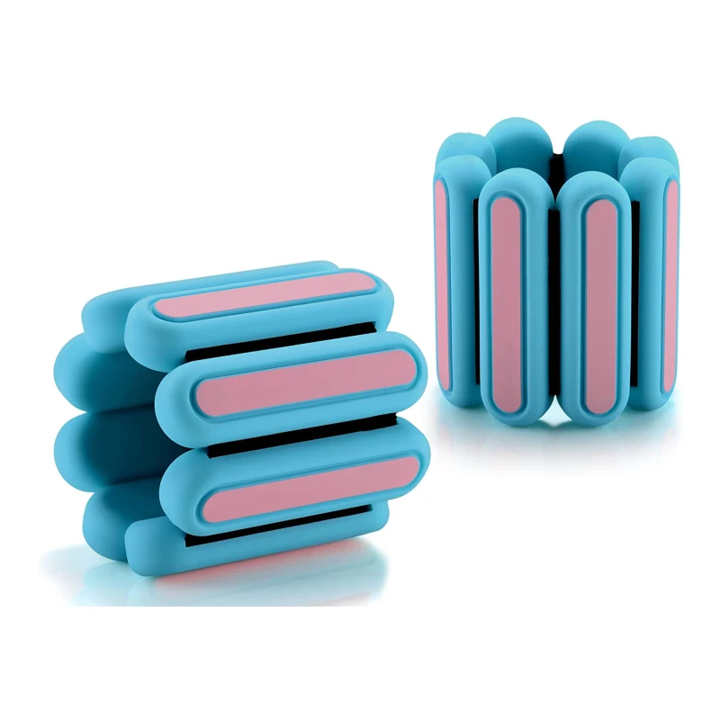 Wholesale Custom logo 2LB 4LB Workout Weights Ankle Bangles Fitness Exercise Silicone Adjustable Wearable Wrist Ankle Weights