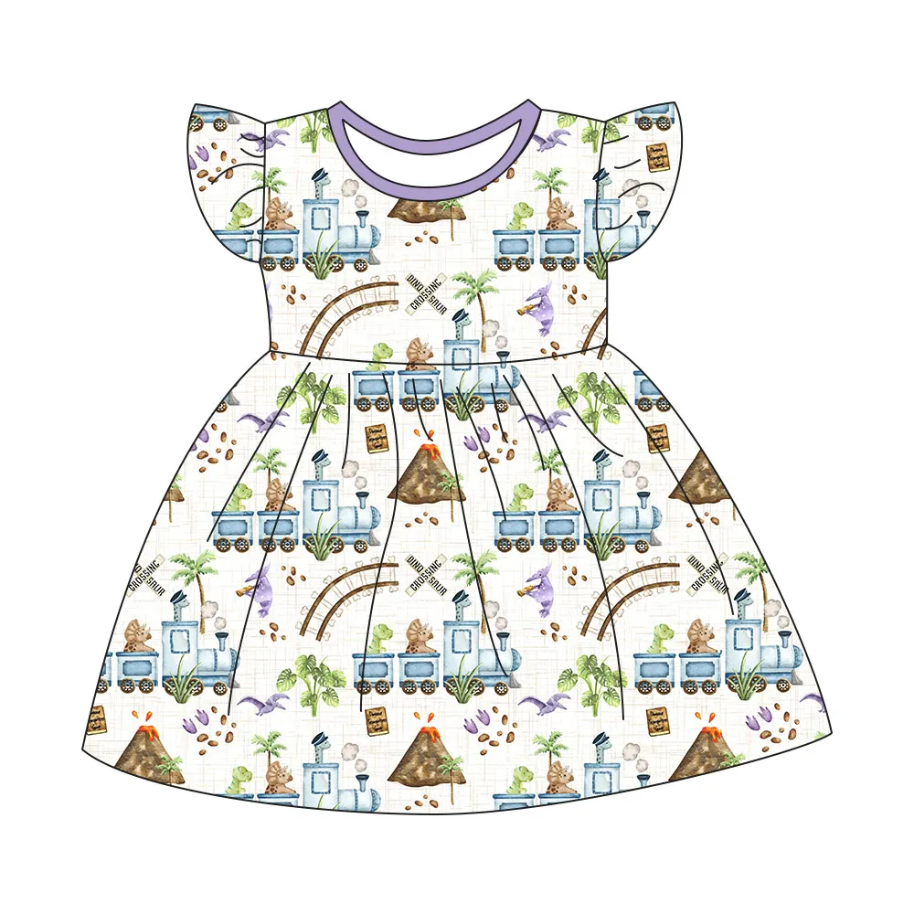 Custom Print Organic Viscose  Bamboo Fabric Baby Pajamas Newborn Baby Romper Infant Toddler Girls Ruffle Zipper Sleeper Clothes