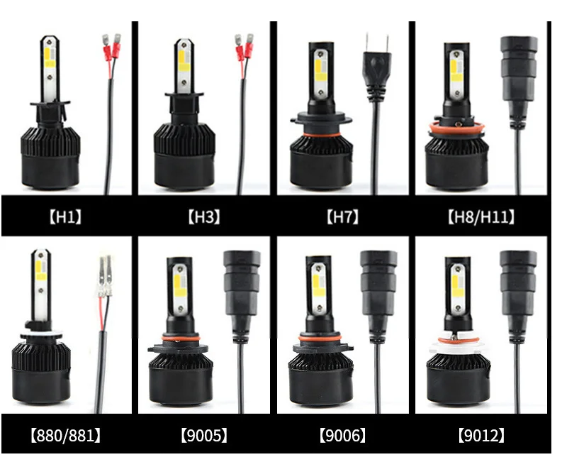 4-color flash led headlight H1 kit COB 8000LM 36W auto fog lamp driving bulbs s2 led headlight 4 color flash