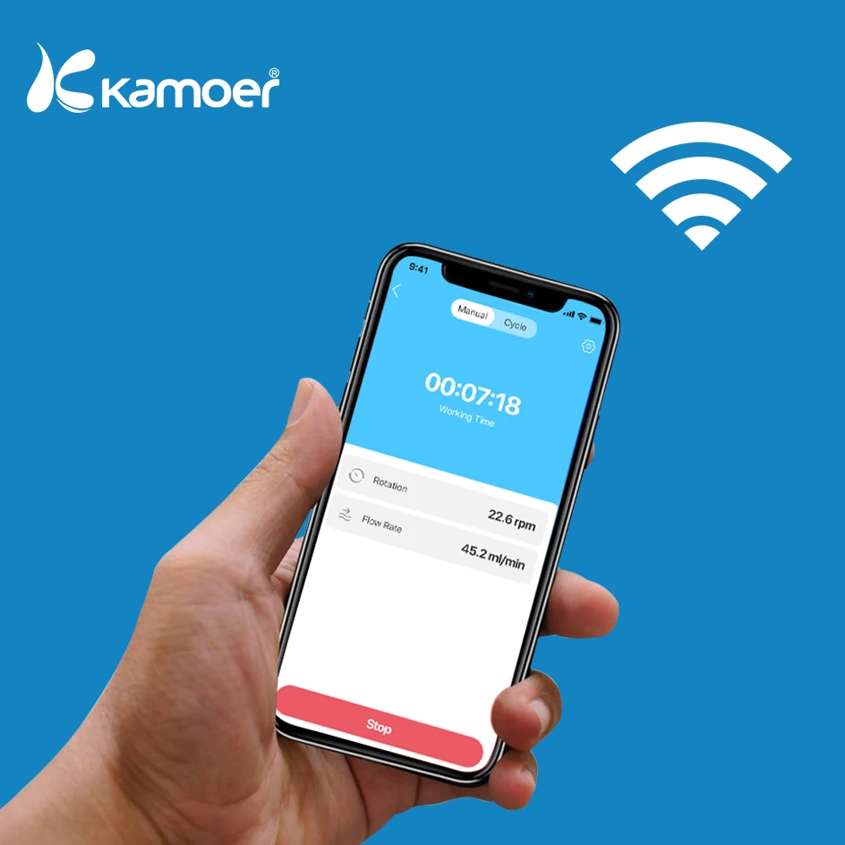 Kamoer KXP100 мини-лаборатория водяной Насос Перистальтический дозаторный насос с поддержкой Wi-Fi управление 100 мл/мин. время диспенсер для перистальтического насоса