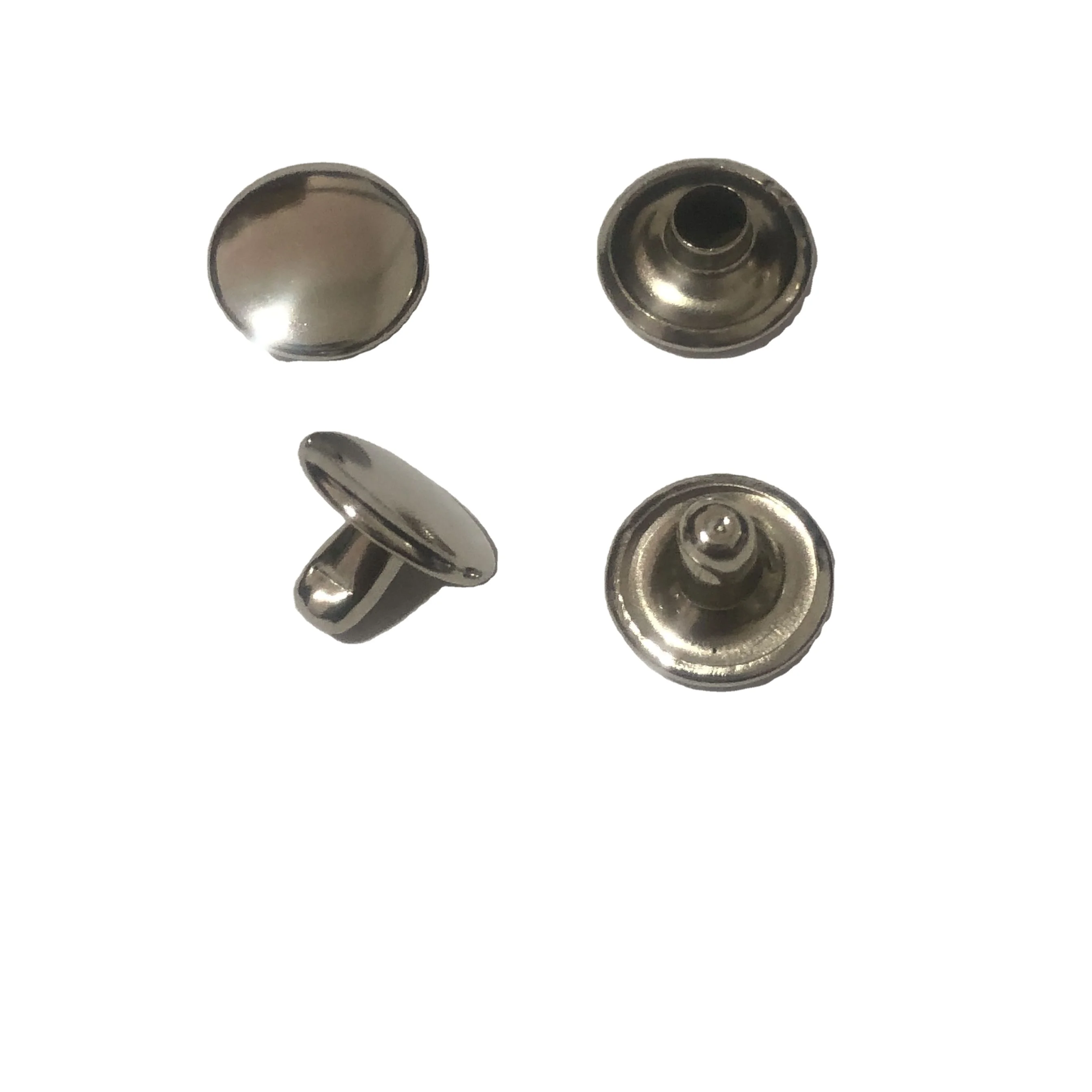 Stainless Steel Brass Copper Double Rivets Press Stud Sewing Button Snap Fasteners