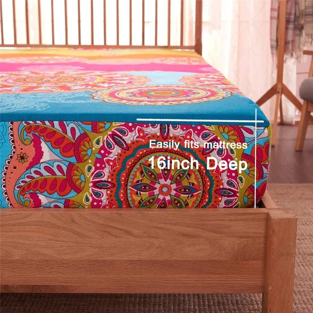 Twin Size 4 Piece Flying Horse Digital Printed Soft Breathable 90 gsm Microfiber Kids Bed Sheet Set