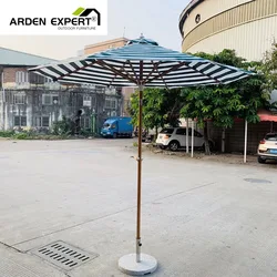 Nordic style nature umbrella Sun Shade With Wheels Parasol Coastal Sunshade Beach Umbrella Beach Umbrella With Pizza Shape Base