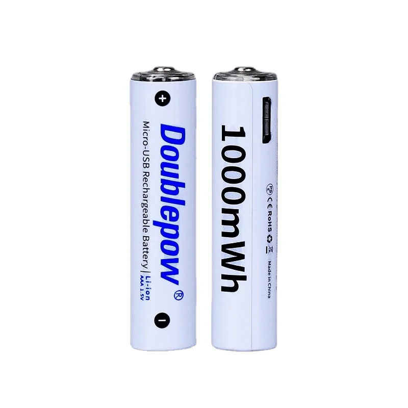 Doublepow 1 5 В AA/AAA USB Перезаряжаемый 1000 мВт/2400 мВт/ч литий-ионный аккумулятор для электроинструментов и домашней энергии
