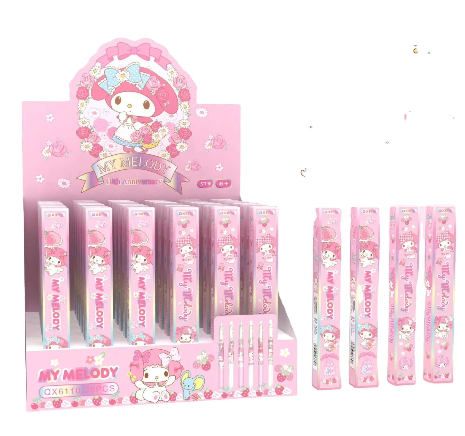 DHF989  Wholesale anime blind box presssing pen high appearance cartoon Kuromi Melody writing smooth gel pen stationery