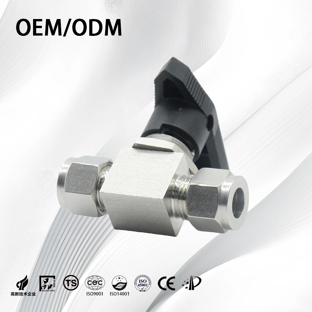 Stainless Steel General Use High Performance Swagelok Type Metering Ball Valve for Water/Air/Oil