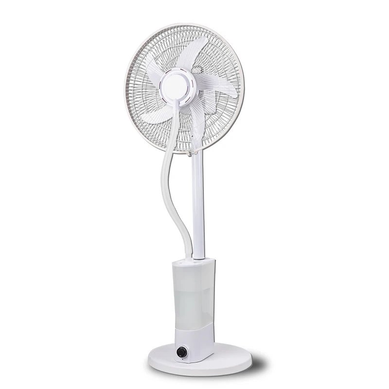 CHANGRONG 16 Inch Rechargeable AC/DC Stand Fan with AC water mist function and USB Output DC Input solar charging