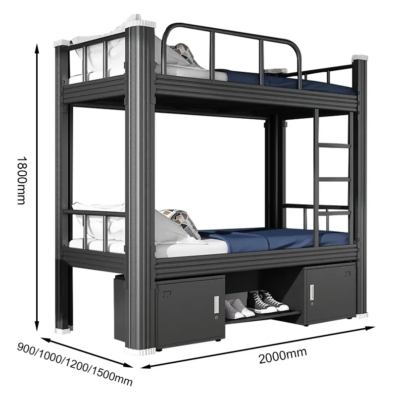 New Design Commercial Bunk Modern Metal Beds Student Dormitory Adult Metal Bed Frame  Double Decker Beds