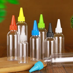 100Ml Hot Sale Twist Cap Liquid Bottles Pet Extruded Plastic Dropper Bottle With Pointed Mouth Cap For Hair Oil Bottle