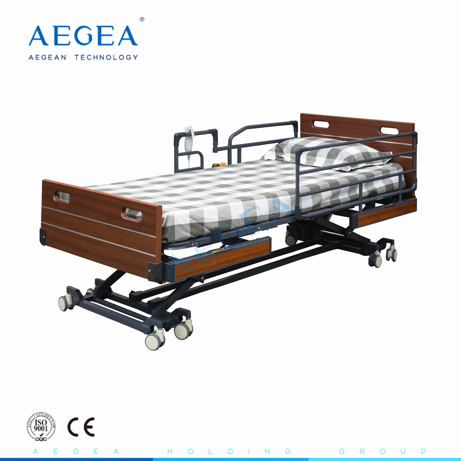 AG-W001 дешевые надежные деревянные базы Домашний Уход пожилой больница медицинский уход электрические кровати для гериатрии