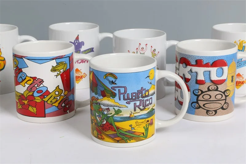 Al Maaly kinds of oz White Printing Custom blank Sublimation Mug Color glaze cup Ceramic Mug