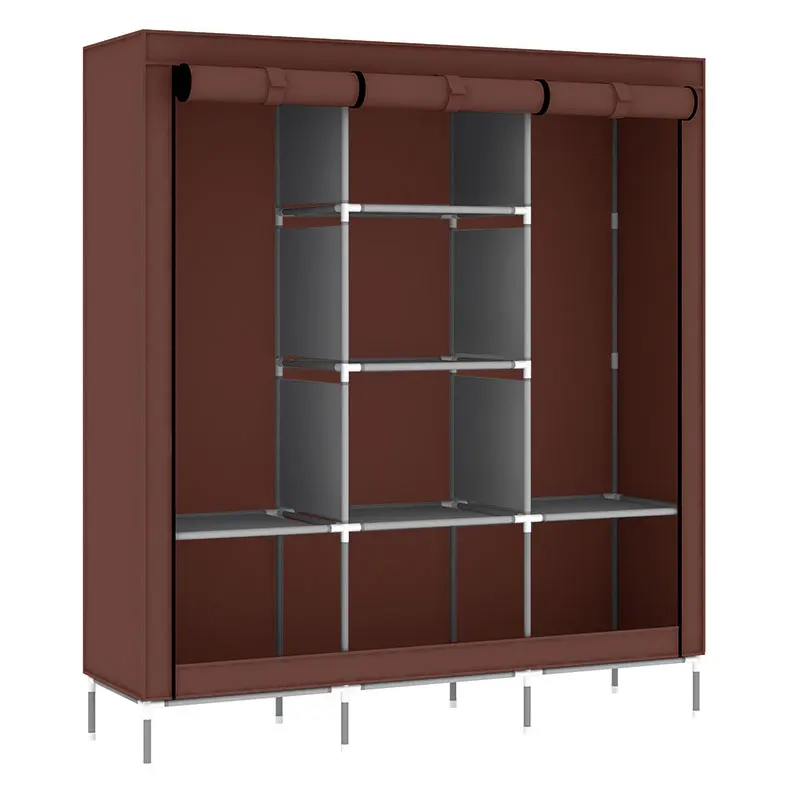 51 Inch Closet Organizer Wardrobe shelves, Clothes Cabinet with Non-woven Fabric