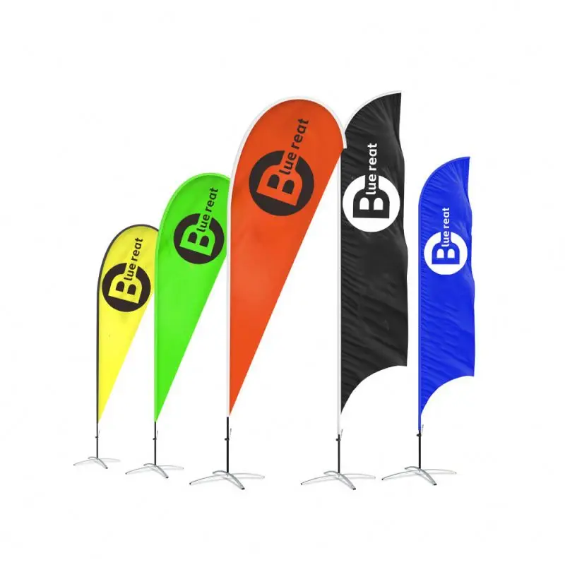 China Flag Supplier Wind Outdoor Signs Flying Banner With Cross Base