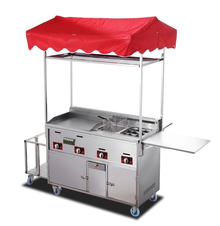 food truck small gas mobile fast snack cart trailer kitchen for