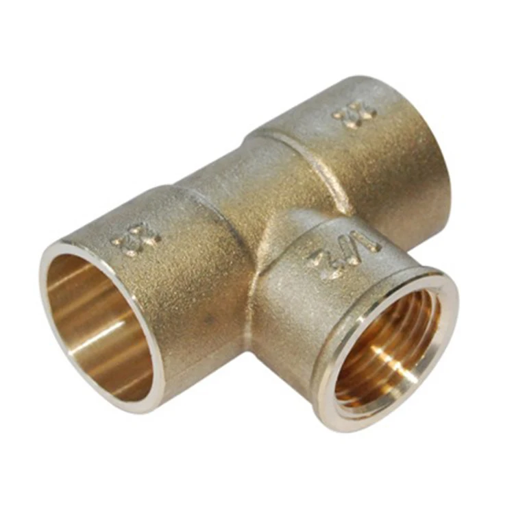 Custom Forged brass welding Tee, Brass compression fitting pipe connector welded reducing lateral tee reducing tee pipe fitting