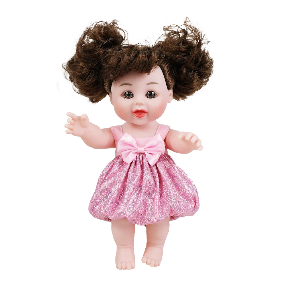 Натаниэль Новое поступление 10-дюймовый дешевый настоящие Детские куклы с маленькими пластиковыми из мягкой ткани; Красивые круглым вырезом для девочек
