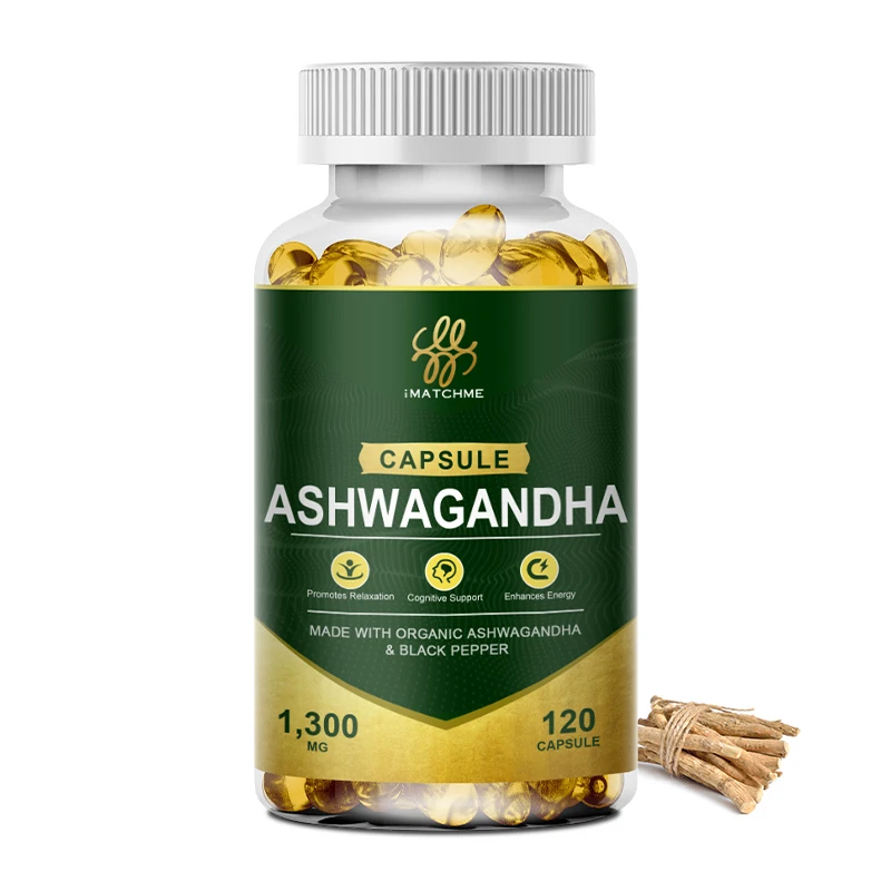 Factory Wholesale Ashwagandha Extract 1300mg 120caps Ashwagandha Capsules
