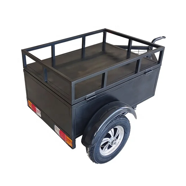 Semi drawbar small bicycle bike motorcycle camper cargo & utility trailers