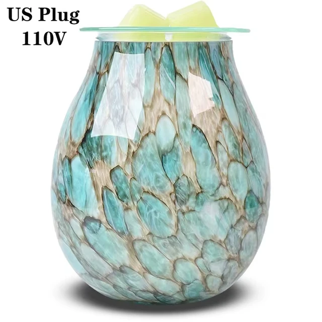 220V Electric Incense Tart Burner Glass Aroma Lamp Oil Melt Warmer Great Fragrance Diffusion Marble Wax Scented Oils AU/US Plug