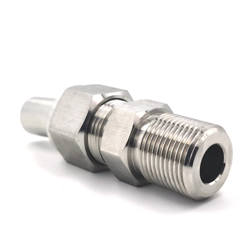 Competitive Price 8mm Tube x 1/4 in Male Hex Nipple Reducer Stainless Steel  304 316 Equal Union Tee Instrument Tube Fitting