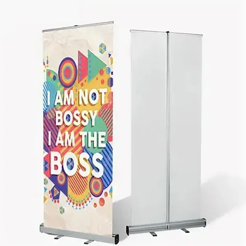 A4 Mini Table Banner Retractable Table Top Display Stand Mini Roll Up Banner
