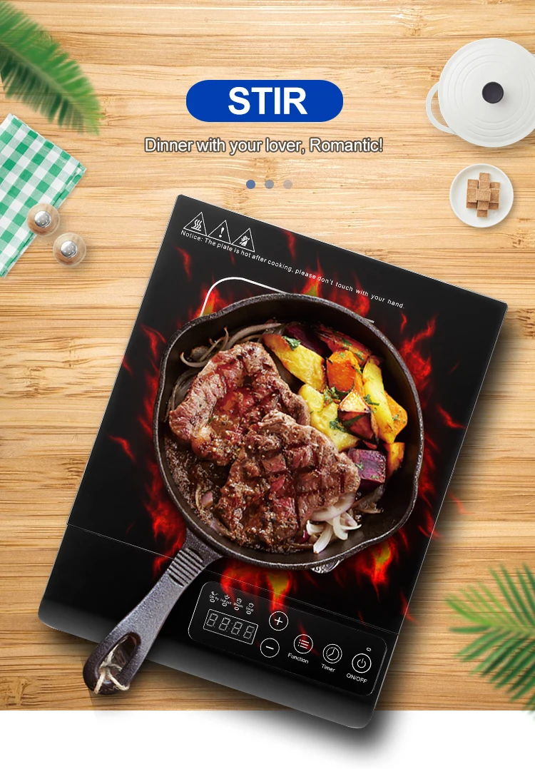 sensor touch control shabu shabu indection cook portable