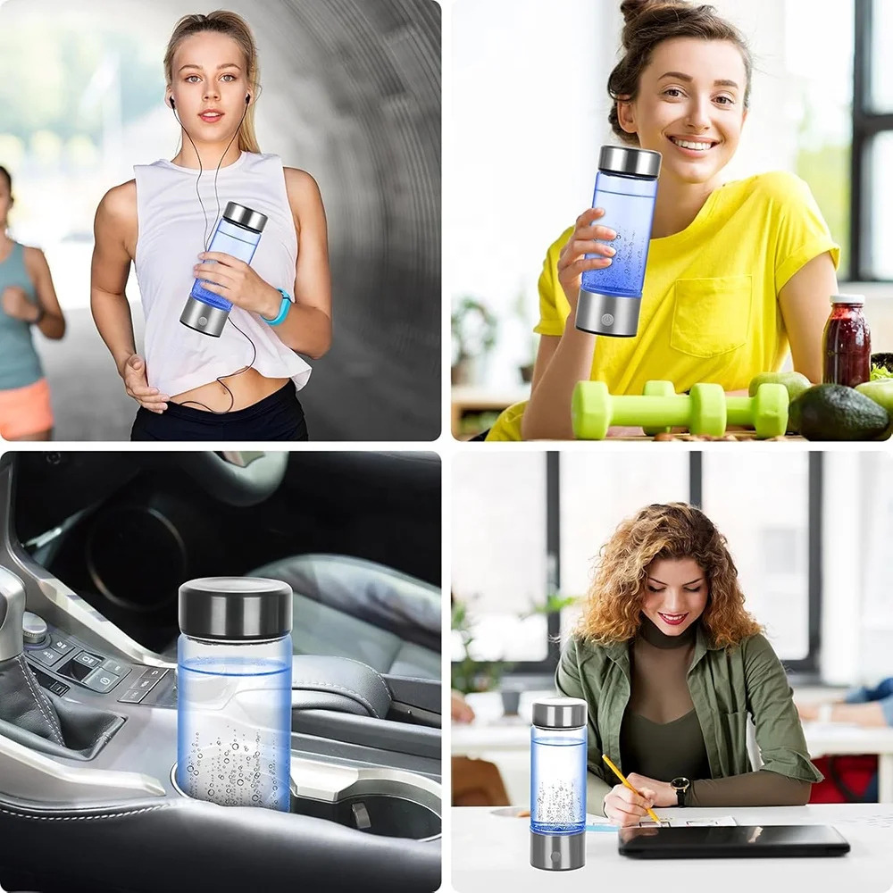 Hot Sale Filter Water Bottle Hydrogen Alkaline Hydrogen Water Bottle Ionizer Hydrogen Water Generator With Glass Bottle