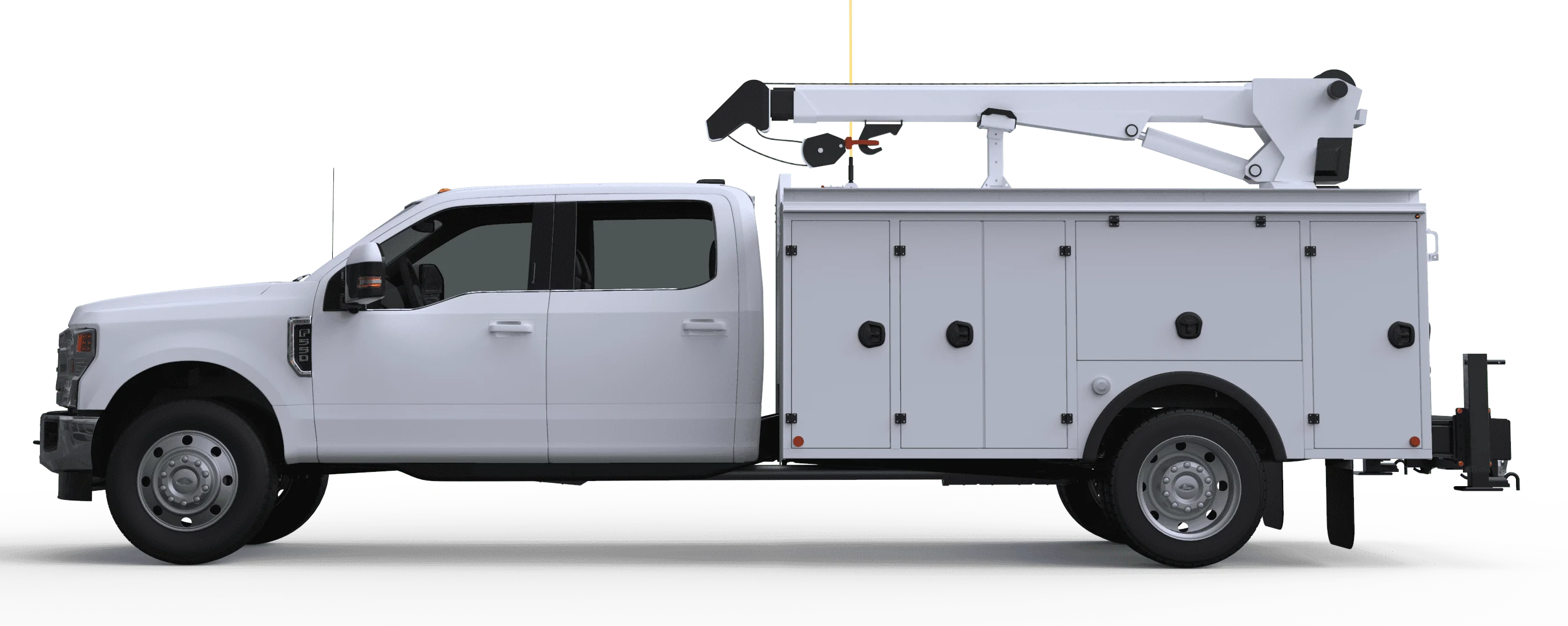 Fully Customized 11-foot Aluminum Service Truck Mechanic Body RV Canopy With Split Profile Crane For Hot Sale