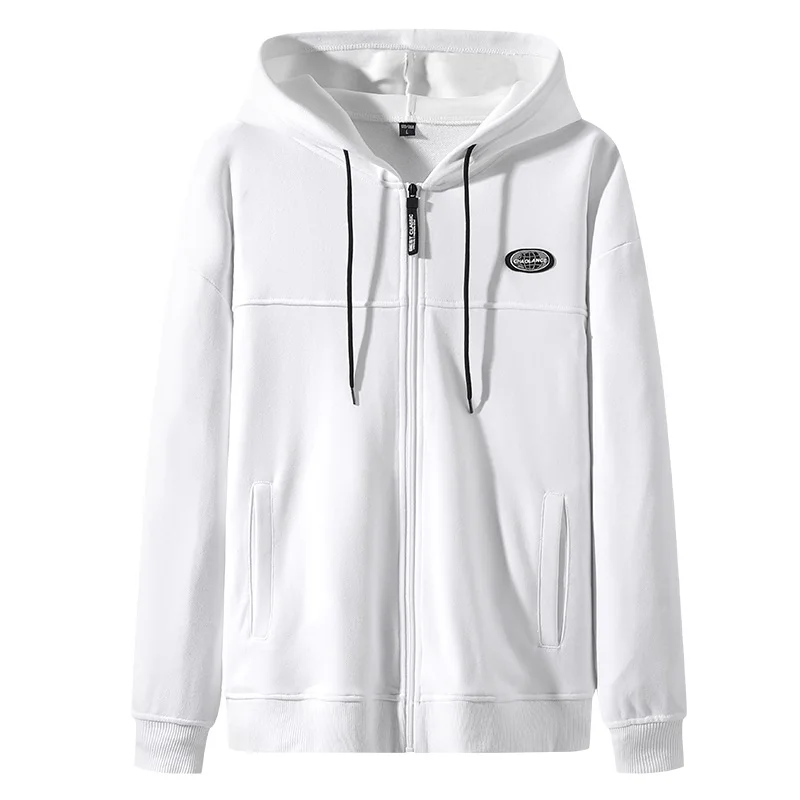 ANSZKTN Spring Autumn Clothes Men Plus Size 4xl Outwear Hooded Coat Casual Patchwork Fashion Black Jacket