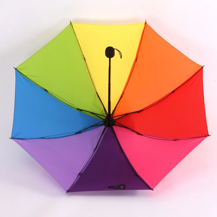 Wholesale 3 discount 8K Korean creative rainbow umbrella outdoor lovers gift umbrella