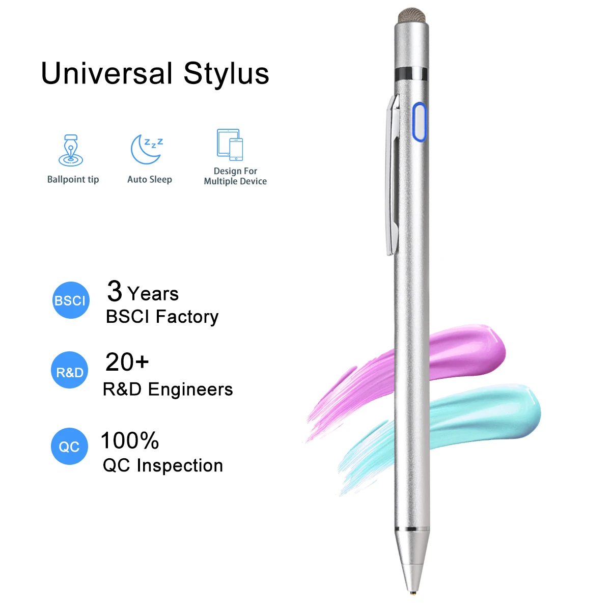 Universal Writing And Painting Rechargeable Tablet Stylus Pencil For Android Samsung Galaxy Note 8 Touch Pens