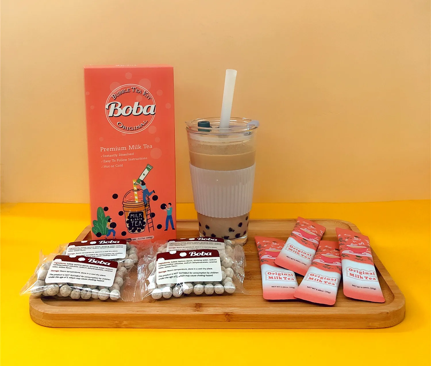 Пузырьковый чай напитки жемчуг tapioca boba мгновенный оригинальный