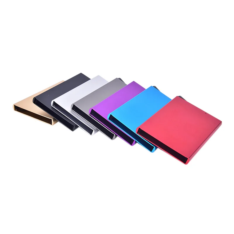 Free Personalized High Quality Against Theft Metal Bank Card Holder Case