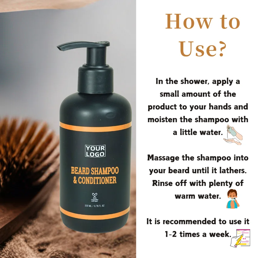 OEM Natural Men Care Beard Oil Kit Shave Gel Beard Grooming Set