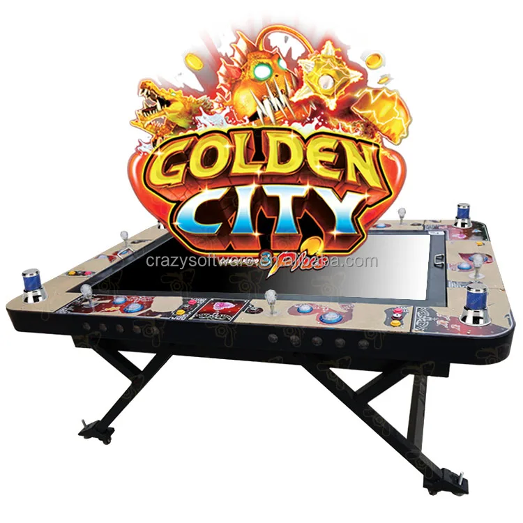 Guangzhou Factory Customized Door To Door Service VGA Output 6 Players Model Fish Game Metal Cabinet Golden City