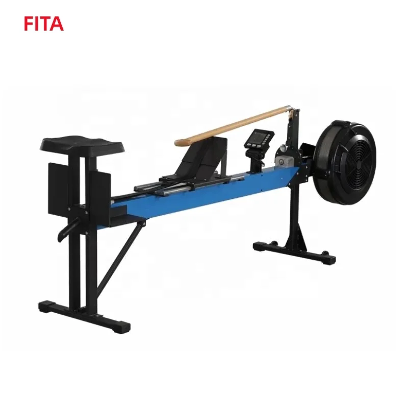 Wholesale Indoor Commercial Gym Fitness Equipment Cardio Exercise Wind Dragon Boat Air Rowing Machine With Monitor