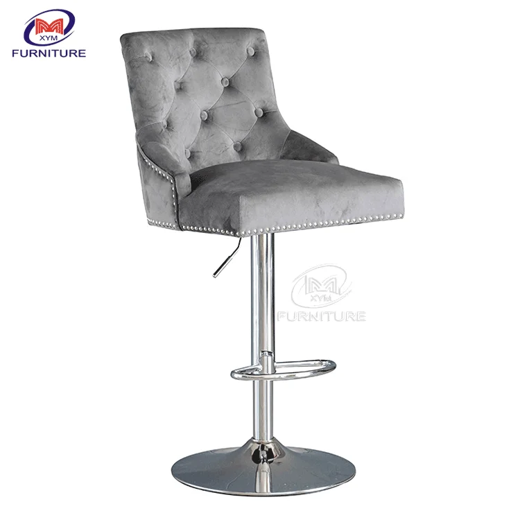 Swivel counter adjustable dining bar chair rotating gray bar stool chairs luxury bar chair