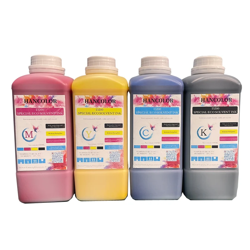 Eco-Solvent friendly waterproof pigment printer ink water based dtf  eco solvent ink for XP600 I3200 4 Color