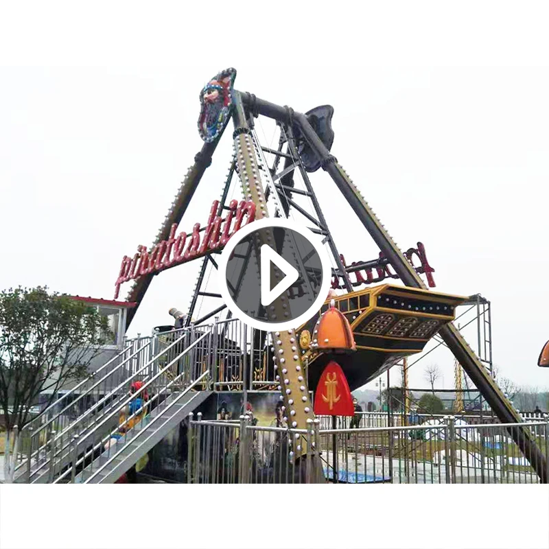 Luna Park 24 40 Seats Fairground Fun Fair Attraction Large Viking Boat Giant Theme Amusement Park Rides Pirate Ship For Sale