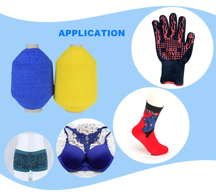 Wholesale Chinese Texturized Nylon Rubber Covered Yarn 110#/70/70 for Socks Manufacturer