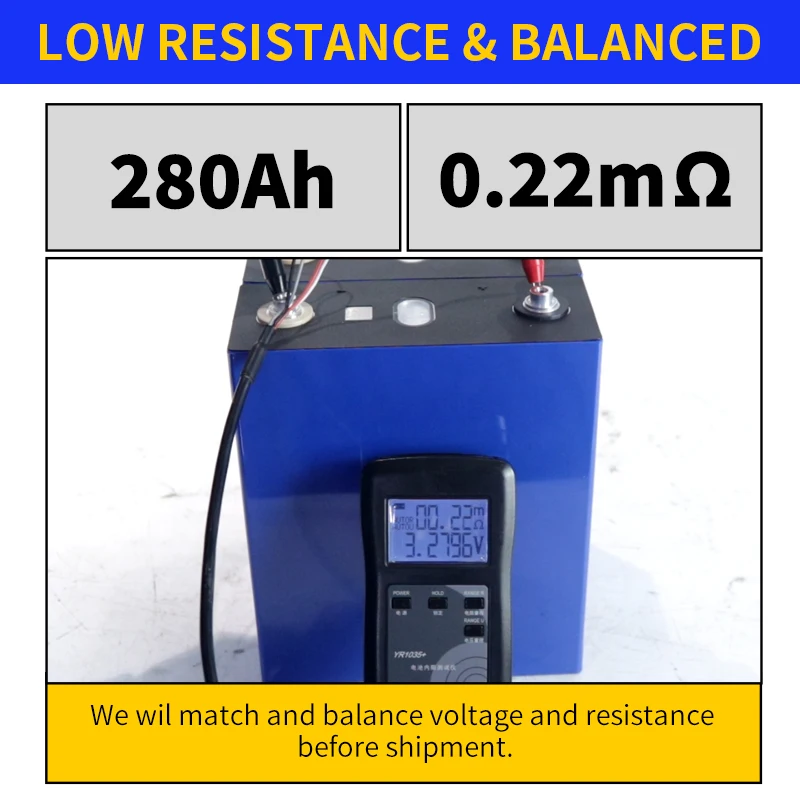 280Ah 10000 Cycles Grade A Rept Battero Lifepo4 Battery LF280k 300Ah Cell for Solar Off Grid DIY 12V 24V 48V RV Van Golf Cart