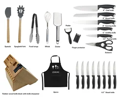 Professional Manufacturer Profesional Stainless Set Knives Set With Block Knife