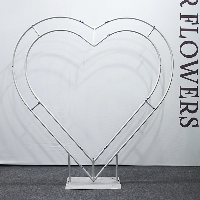 Bespoke Artificial Decorative Flower Arrangement Reception Heart Gate Stage Backdrop Frame Arch Stand