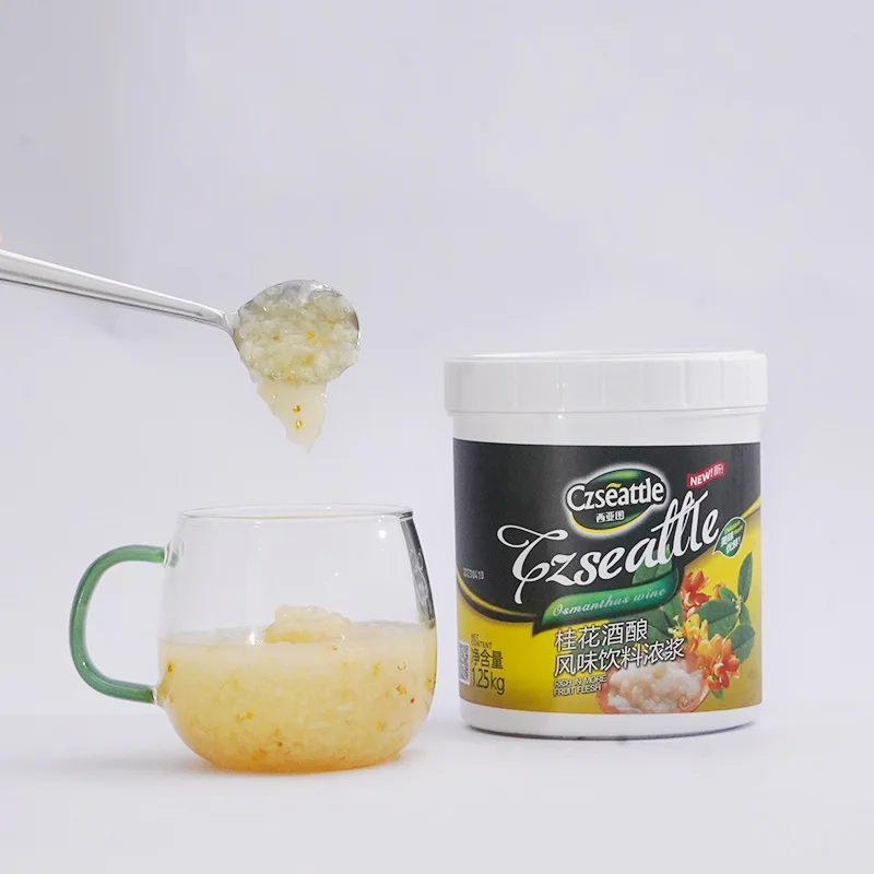 High grade Czseattle Osmanthus wine brewing flavored drink & beverage osmanthus sauce concentrate for bubble tea store